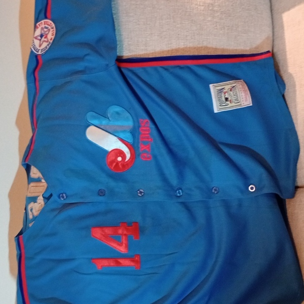 Pete Rose Throw back Montreal Expos Game jersey Size  XXL
